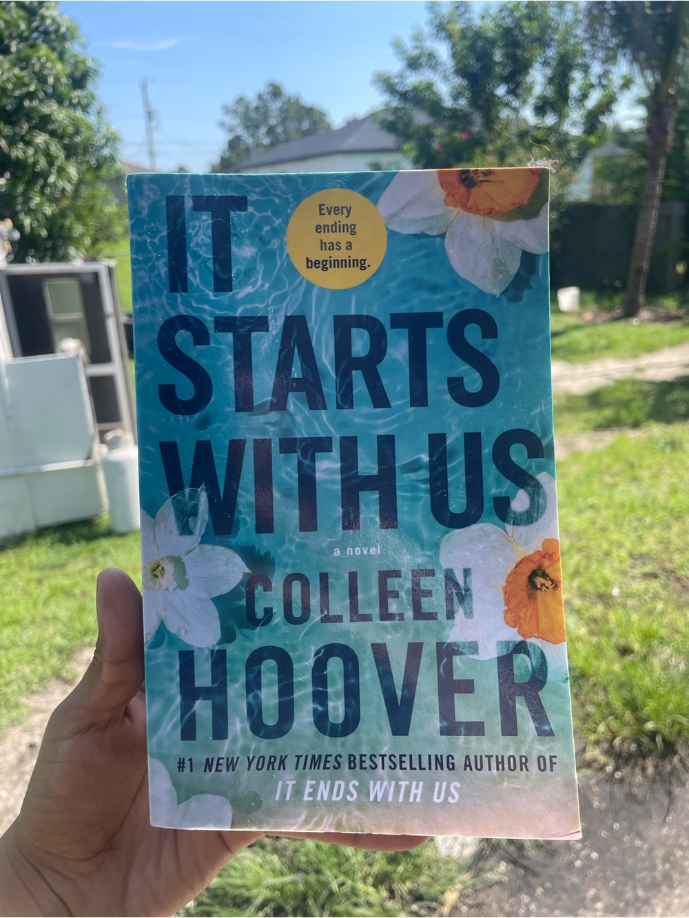 It Starts With Us - Blue Floral Cover